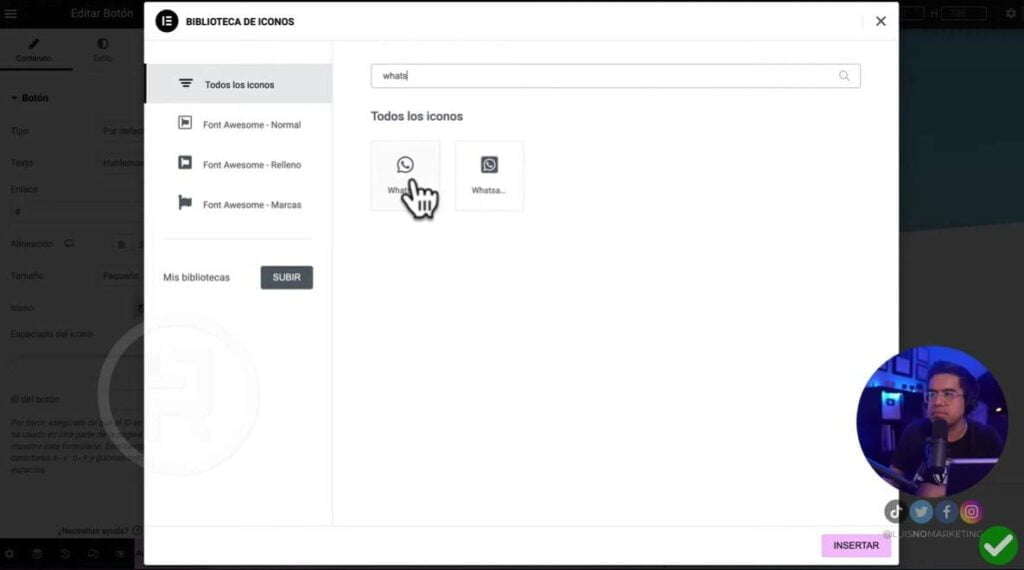 Botón de WhatsApp en tarjeta digital