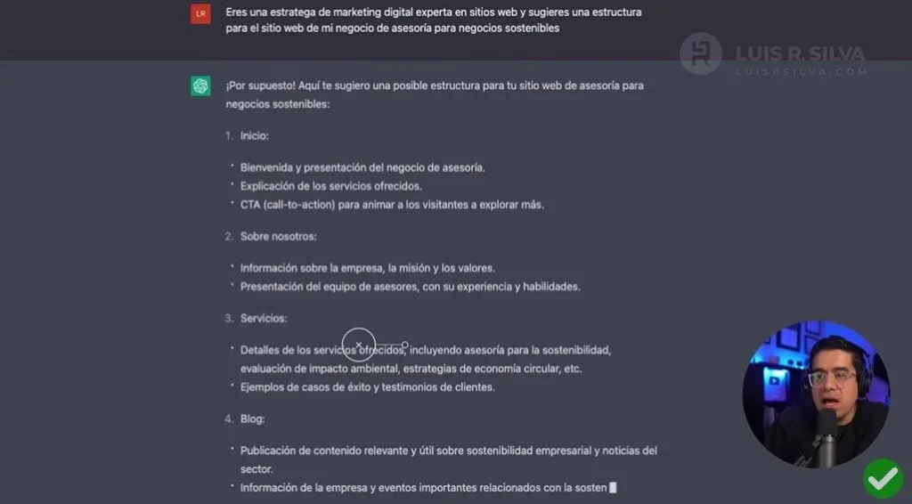 Crear una página web con ChatGPT y Bing