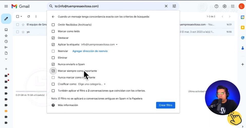 Crear correo corporativo