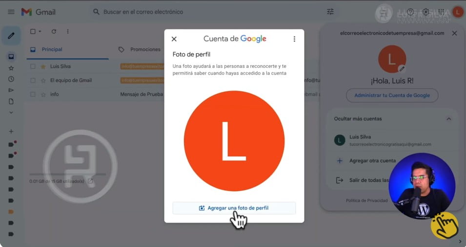 Configurar correo corporativo en Gmail