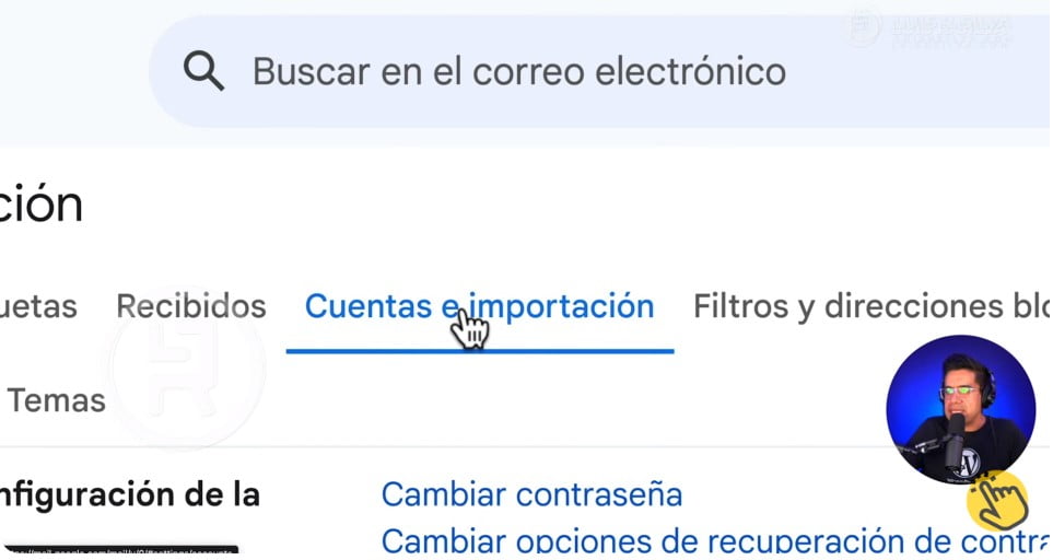 Revisar correo corporativo con Gmail