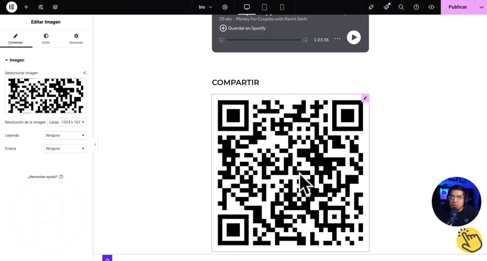 Agregar código QR