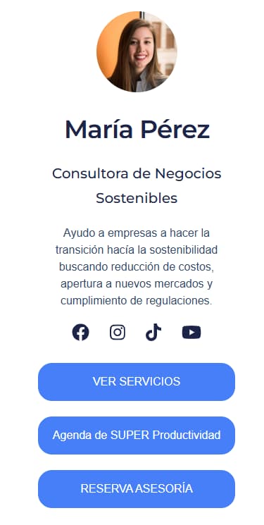 Tarjeta de presentación digital