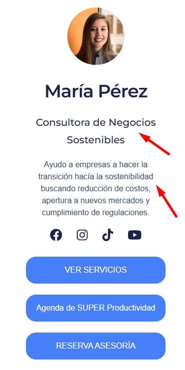 Nombre y descripción