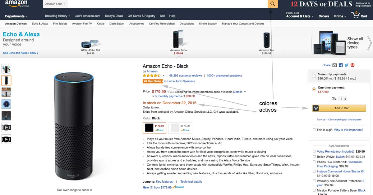 colores psicologia ventas amazon ejemplo