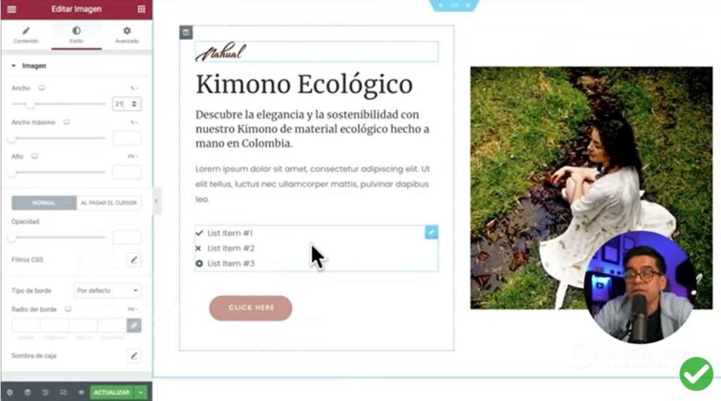 crear landing page con elementor
