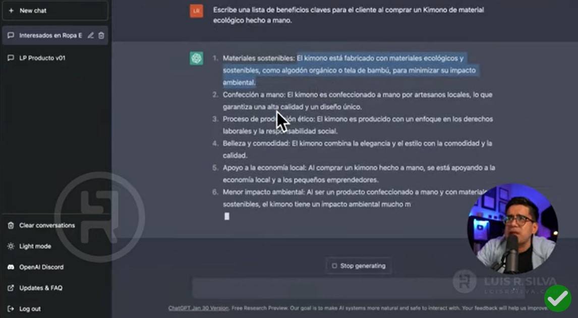 crear una Landing Page con ChatGPT