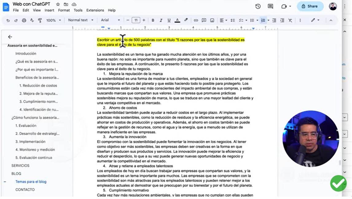 Crear una página web en WordPress con ChatGPT
