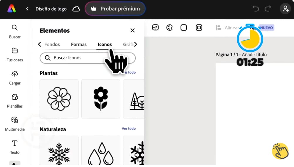 Crear logo gratis con Adobe Express