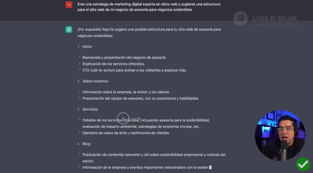 Crear una página web con ChatGPT y Bing