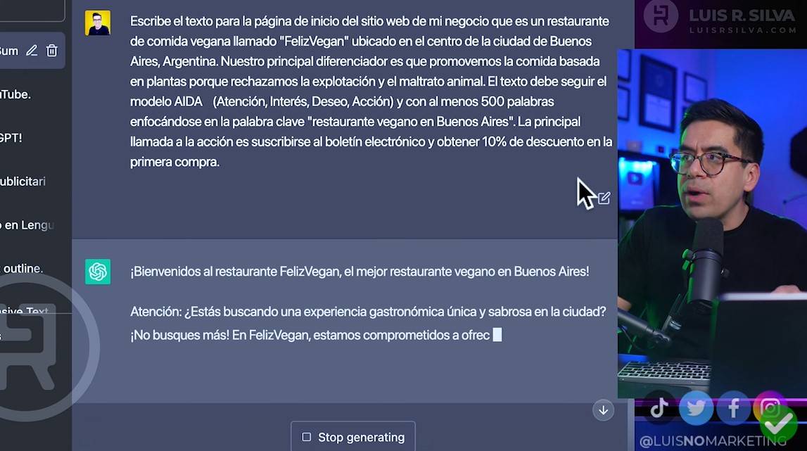 Crear textos persuasivos con ChatGPT