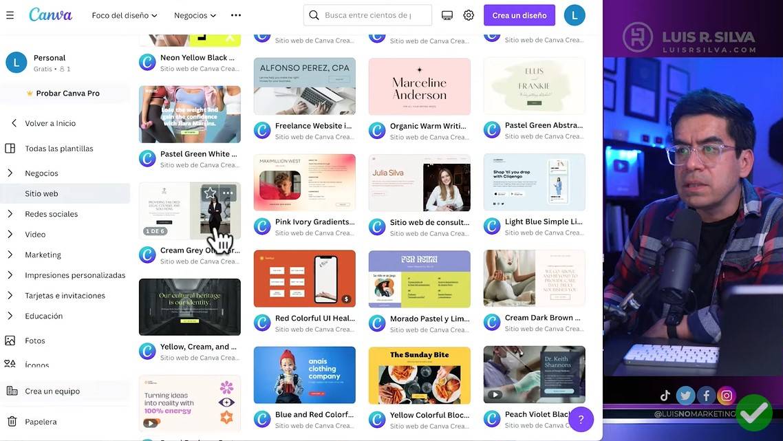 Crear página web con Canva