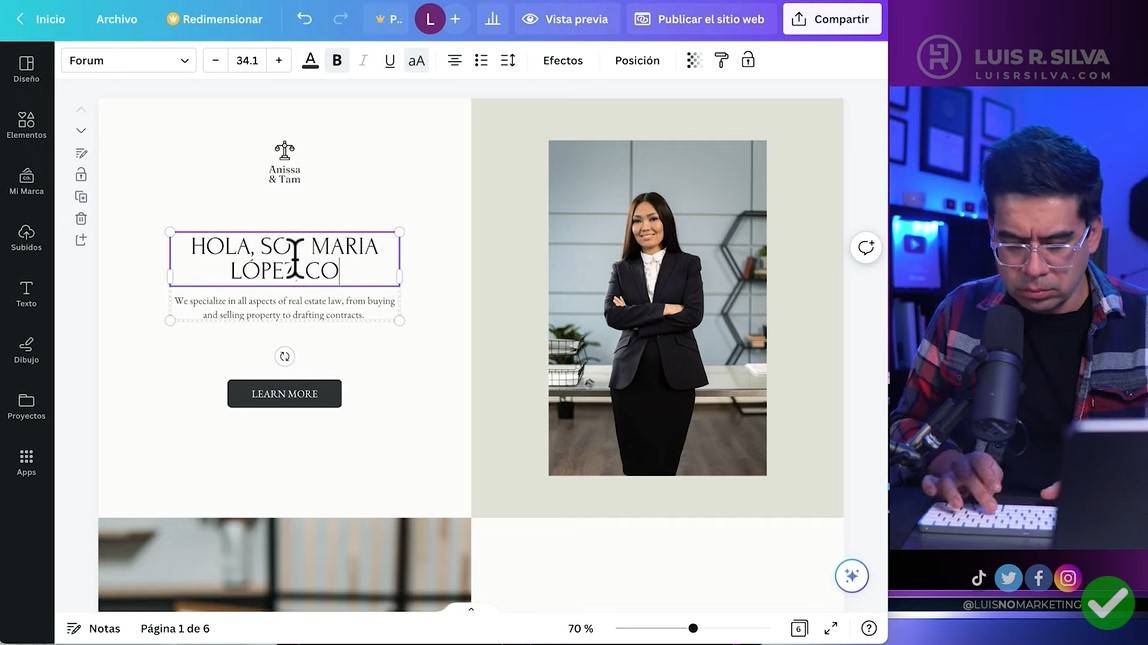 Crear página web con Canva gratis