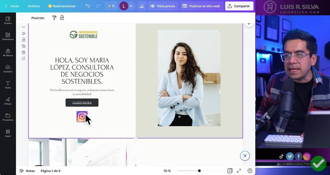 Cómo crear una página web con Canva
