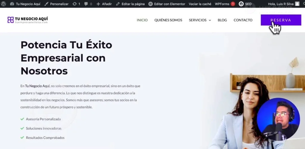 Crear página de destino