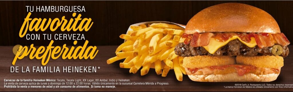 Crear página web de inicio ejemplo Carls Jr