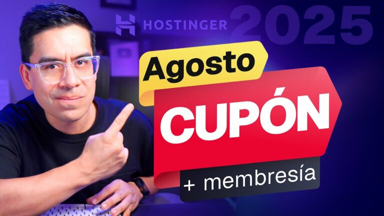 Mejor CUPÓN de DESCUENTO Hostinger dominio gratis 2025