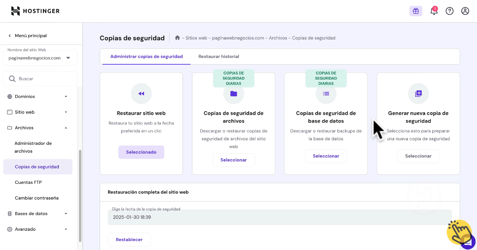 Transferir dominio