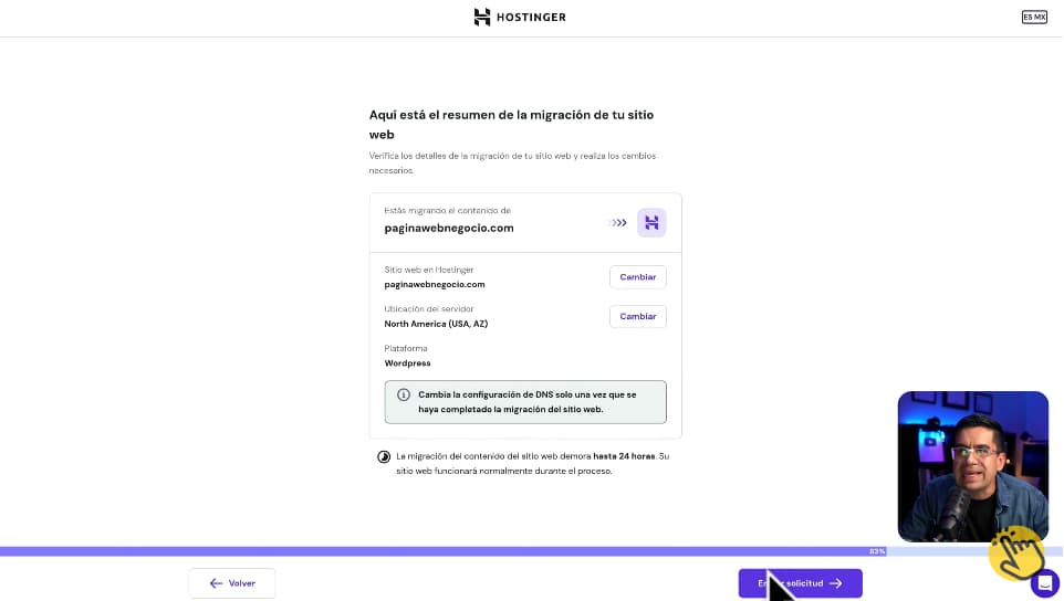 Migrar WordPress a Hostinger