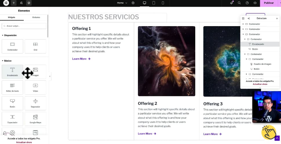 Editar con Elementor