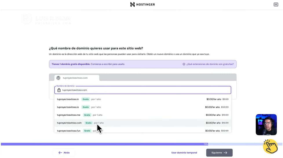 Elegir un nombre de dominio