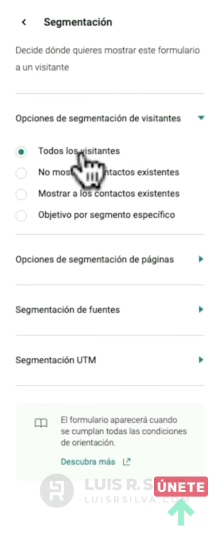 Segmentación de formularios