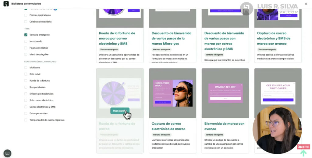 Rueda de la fortuna para captar suscriptores