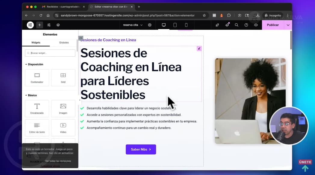 Crear página de aterrizaje