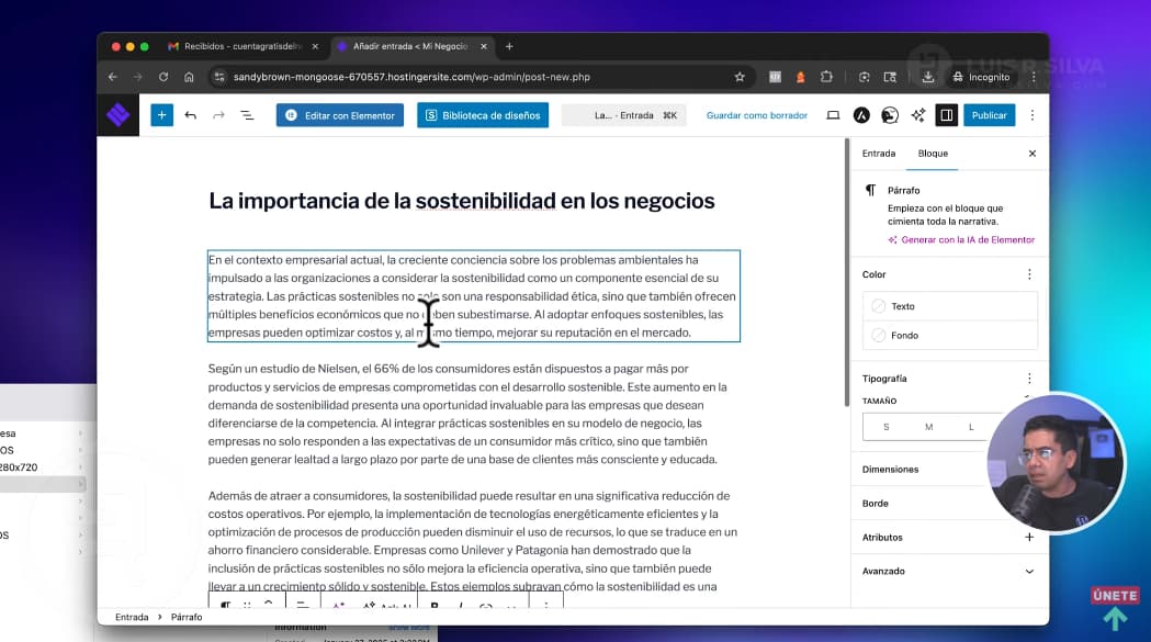 Crear entradas de blog