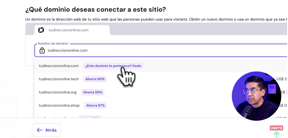 Agregar el dominio en Hostinger