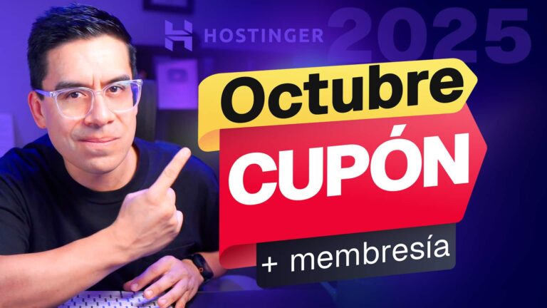 Mejor CUPÓN de DESCUENTO Hostinger dominio gratis 2025