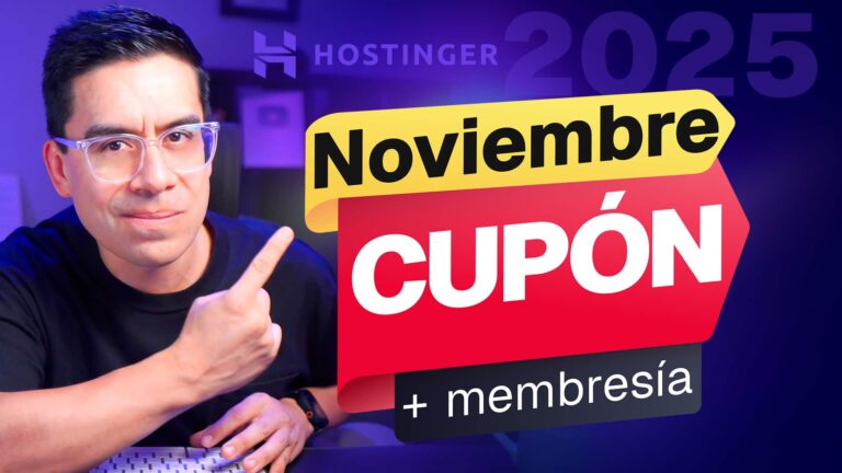 Mejor CUPÓN de DESCUENTO Hostinger dominio gratis 2025