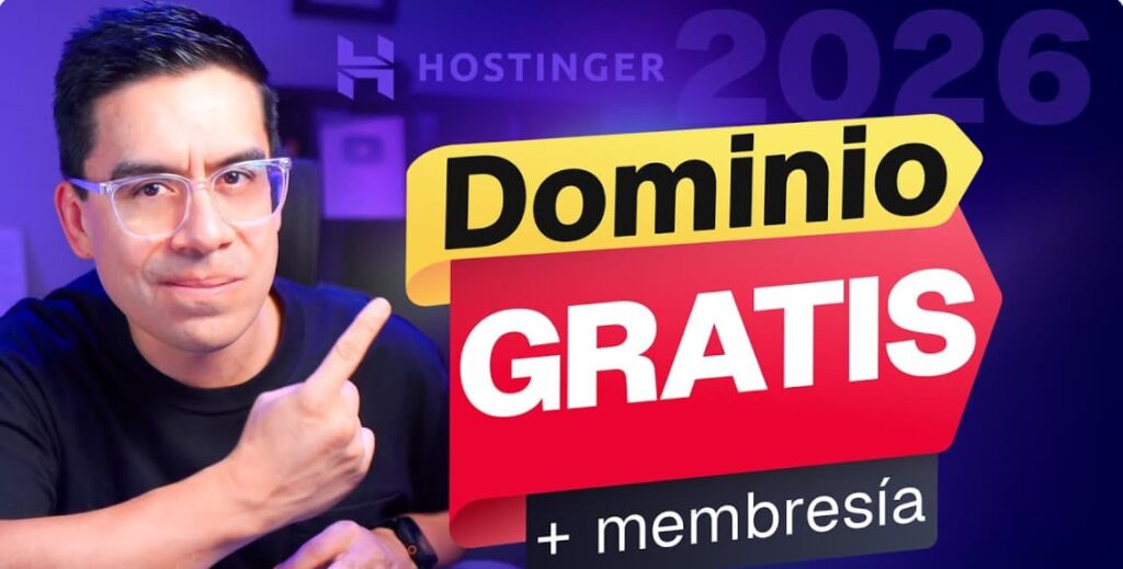 Mejor CUPÓN de DESCUENTO Hostinger dominio gratis 2026