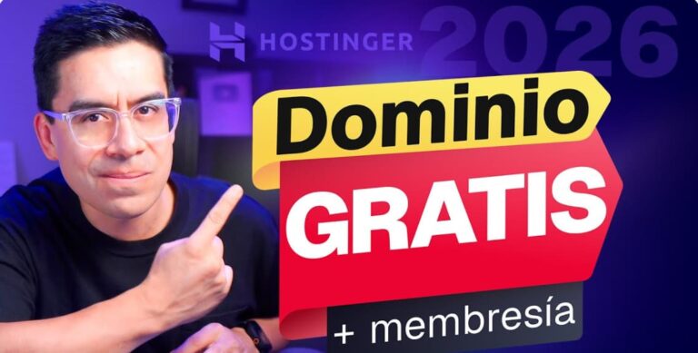 Mejor CUPÓN de DESCUENTO Hostinger dominio gratis 2026