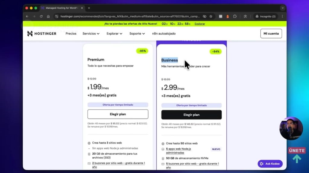 Obtener Hostinger con descuento
