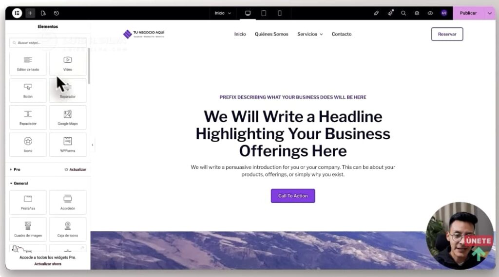 Cómo usar Elementor