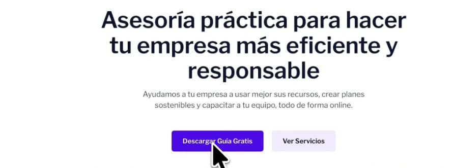 Ejemplo de CTA visible y funcional