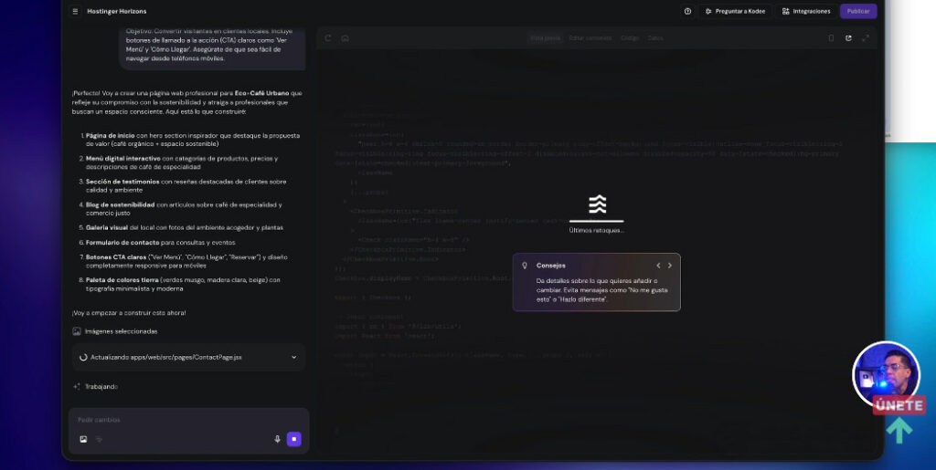 Horizons crea el sitio web