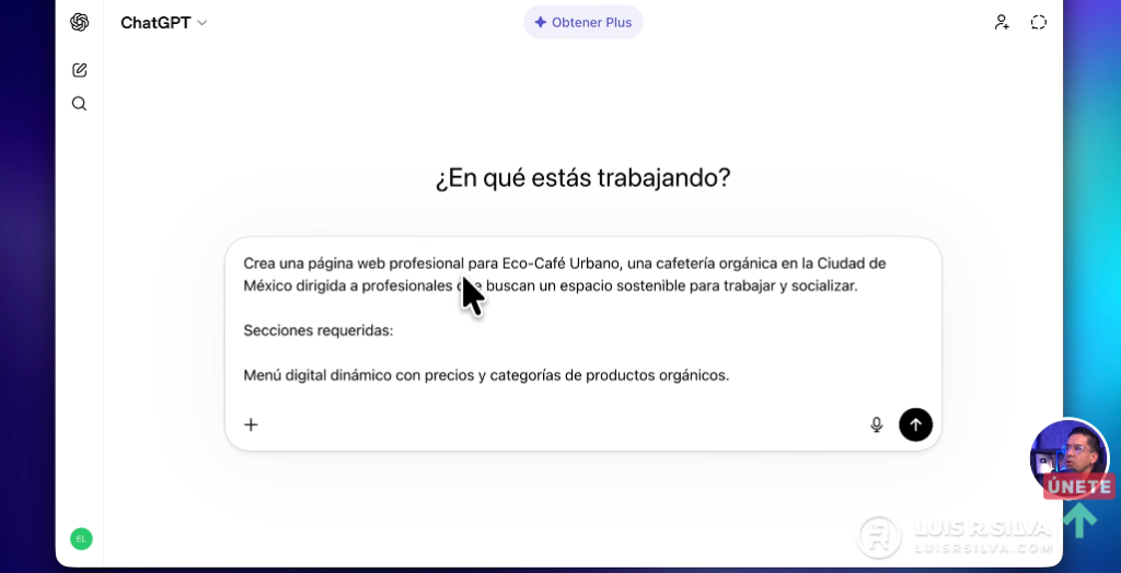 Genera el código HTML con ChatGPT o Gemini