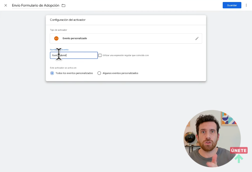 Configuración del activador en GA4