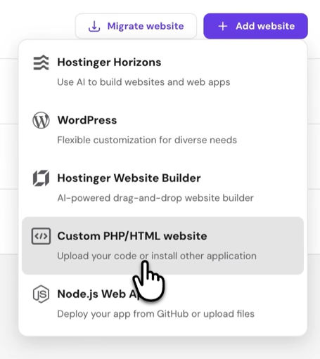 Subir código de web creada a Hostinger
